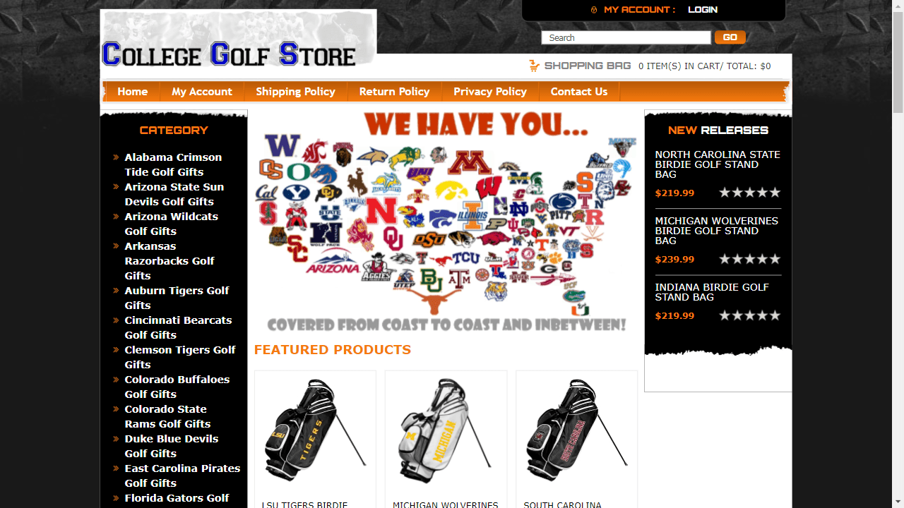 college golf store